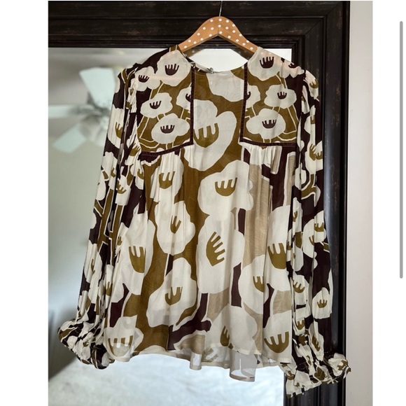 NWT Anthropologie Bl-nk Miranda Peasant Top - Picture 3 of 3